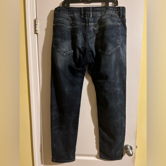 DIESEL MENS COTTON NARROT BLUE DENIM SWEAT PANTS SIZE 36 - Picture 7 of 12